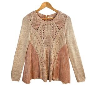 Moth Anthropologie Sweater Small Pointelle Knit Boho Cottagecore Indie Fairy